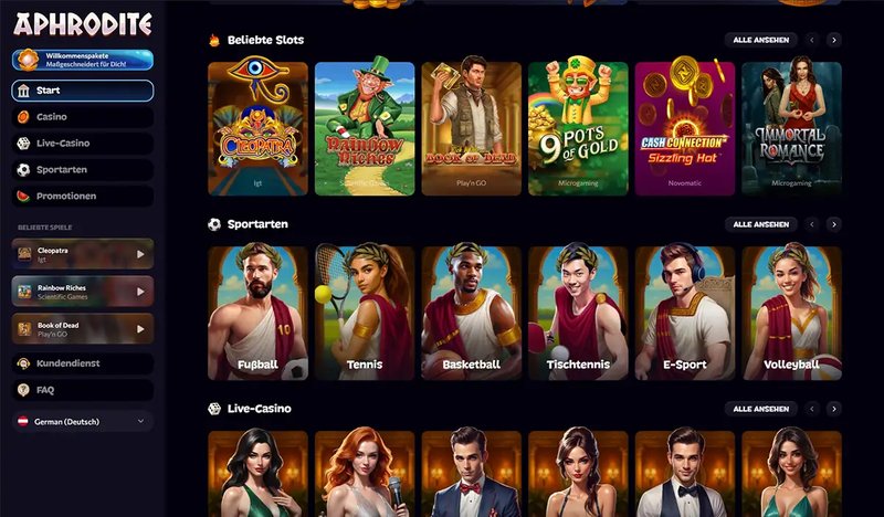 Image: Découvrez l'univers magnifique du Casino Aphrodite en ligne avec un bonus à